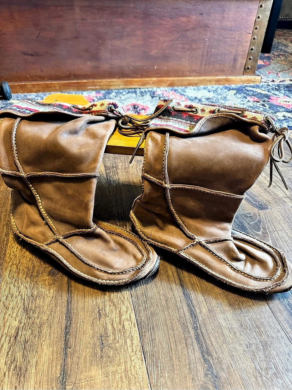Durango Brown Leather Moccasin Boots US 9 women’s
